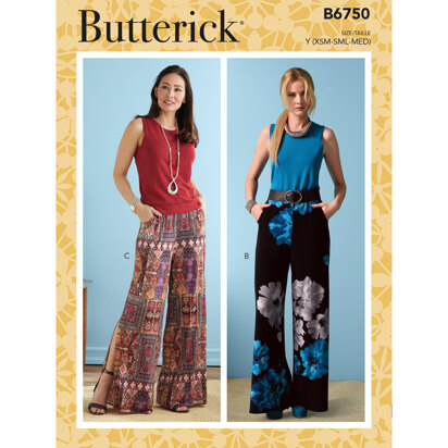 Butterick Misses' Elastic-Waist Shorts and Pants B6750 - Sewing Pattern