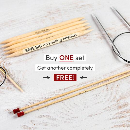 Add two needle or hook products to the basket and get one of them for FREE!