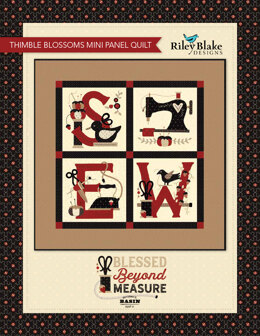 Riley Blake Thimble Blossoms Mini Panel Quilt - Downloadable PDF