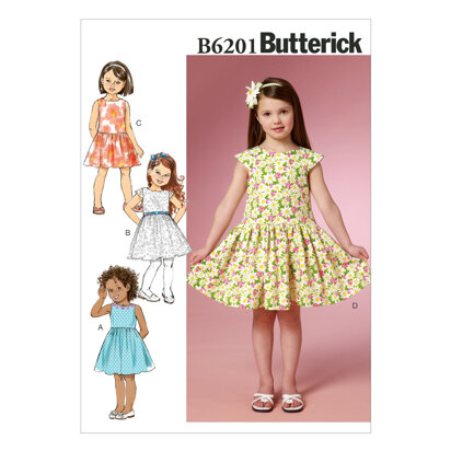 Butterick CKleid für Kinder und Damen B6201 - Schnittmuster
