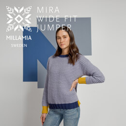 " Mira Wide Fit Jumper " -  Jumper Knitting Pattern For Women in MillaMia Naturally Soft Merino by MillaMia