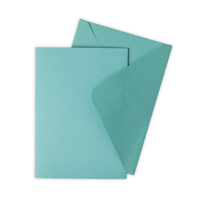 Sizzix Surfacez Card & Envelope Pack, A6, 10PK - Peppermint