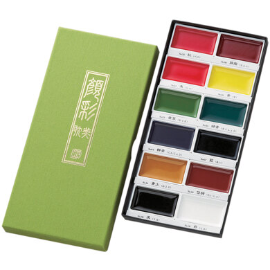 ZIG Kuretake Gansai Tambi 12 Color Set - Assorted Colors