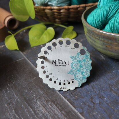 Knitter's Pride The Mindful Collection - Sterling Silver Plated Metal Needle Gauge