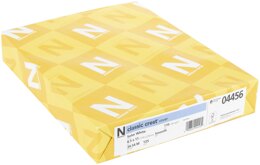 Neenah Paper Neenah 110lb Classic Crest Cardstock 8.5"X11" 125/Pkg - Solar White, MSRP $.22 Per Sheet