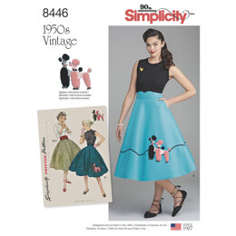 Simplicity Pattern 8446 Women's Vintage Skirt and Cummerbund 8446 - Sewing Pattern