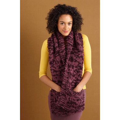 Pocketed October Scarf in Lion Brand Wool-Ease Thick & Quick - 80906B