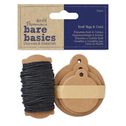 Papermania Kraft Tags & Cord (30 pk) - Bare Basics