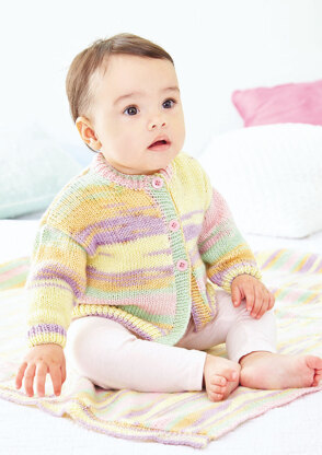 Jacket, Cardigan and Blanket in King Cole Beaches DK - 5912 - Leaflet
