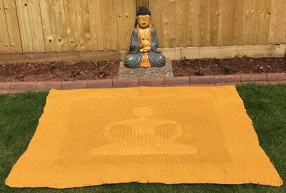 Yoga Buddha Throw in Paintbox Yarns Recycled Ribbon