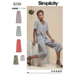 Simplicity Pattern 8299 Women's Skirts  or trousers in various lengths 8299 - Sewing Pattern