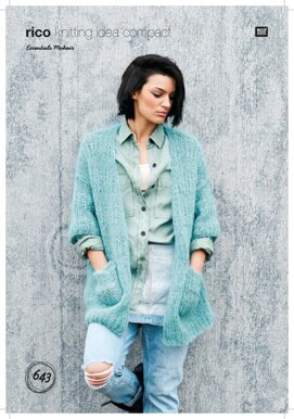 Cardigan in Rico Essentials Mohair - 643 - Downloadable PDF