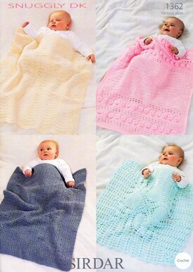 Crochet Baby Blankets in Sirdar Snuggly DK - 1362