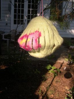 Knitted/Felted Garden Lantern