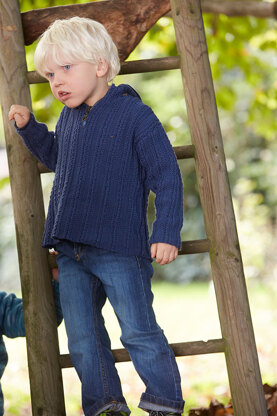Child’s Pullover in Troyer-Style in Schachenmayr Merino Extrafine Color 120 - S9052 - Downloadable PDF