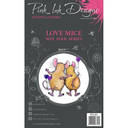 Pink Ink Designs Love Mice A7 Clear Stamp Set