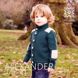 "Boys' Alexander Jacket" - Jacket Knitting Pattern For Boys in MillaMia Naturally Soft Merino