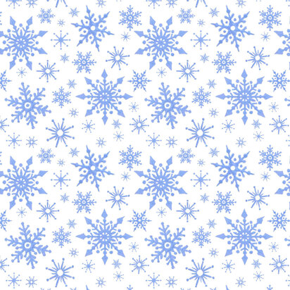 Lewis & Irene Keep Believing - Icy Blue/White Snowflakes