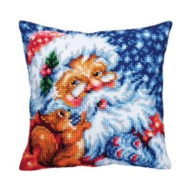 Collection D'Art Santa Claus Cross Stitch Cushion Kit - 40cm x 40cm