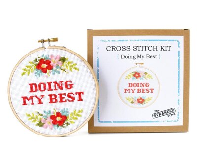 The Stranded Stitch Doing My Best Cross Stitch Kit - 5 inches