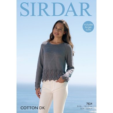 Sweater in Sirdar Cotton DK - 7824- Downloadable PDF