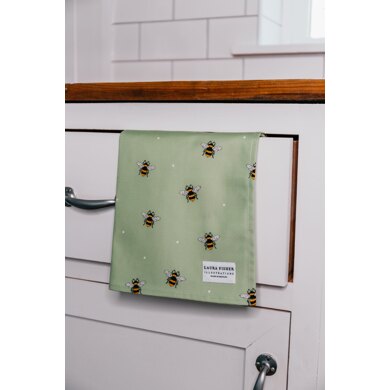 Laura Fisher Honey Bee Cotton Tea Towel