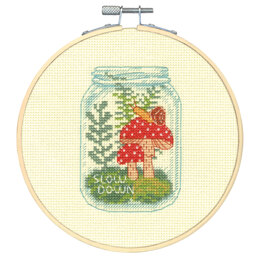 Dimensions Slow Down Hoop Counted Cross Stitch Kit