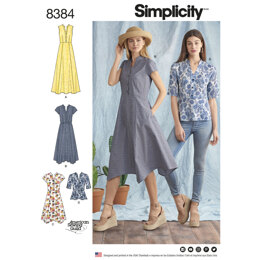 Simplicity Pattern 8384 Women’s Dress with Length Variations and Top 8384 - Sewing Pattern
