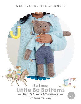Little Bo Bottoms Bear’s Shorts & Trousers in West Yorkshire Spinners Bo Peep Luxury Baby DK - Downloadable PDF