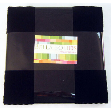 Moda Fabrics Bella Solids 10in Squares - Black