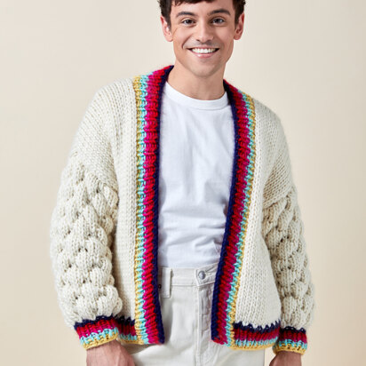 Made with Love - Tom Daley Cuddle L-XL Cardigan Knitting Kit