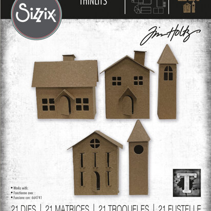 Sizzix Thinlits Die Set - Paper Village #2 by Tim Holtz