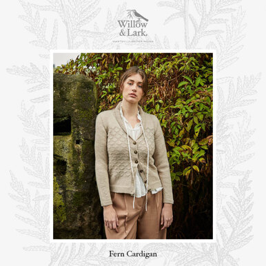Fern Cardigan -  Knitting Pattern For Women in Willow & Lark Heath Solids by Willow & Lark