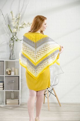 Sunshiny Day Shawl in Premier Yarns DK Colours - Downloadable PDF