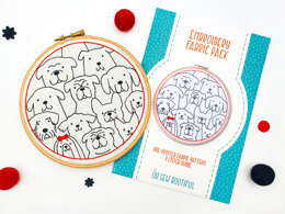 Oh Sew Bootiful Dogs Embroidery Pattern Fabric Pack - Leaflet