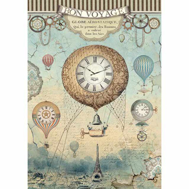 Stamperia Voyages Fantastiques Balloon A4 Rice Paper