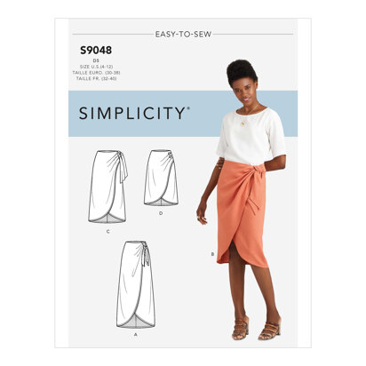 Simplicity Misses' Sarong Skirt With Pleats/Gather S9048 - Sewing Pattern