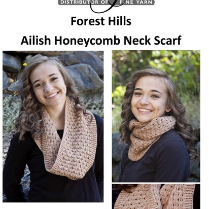 Ailish Honeycomb Neck Scarf in Cascade Forest Hill - FW194