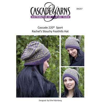 Rachel's Slouchy Foothills Hat in Cascade 220 Sport - DK257