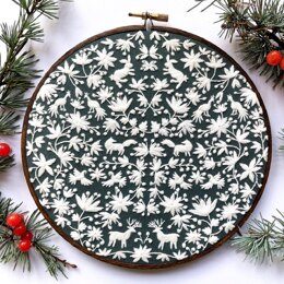 Hoffelt and Hooper Clara - Green - Black Embroidery Kit - 7in