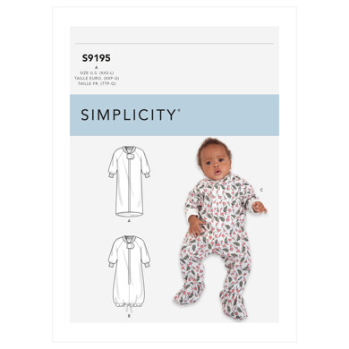 Simplicity Infants' Bunting & Jumpsuit S9195 - Sewing Pattern