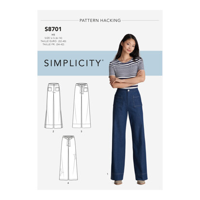 Simplicity 8701 Women's Trousers with Options for Design Hacking - Sewing Pattern