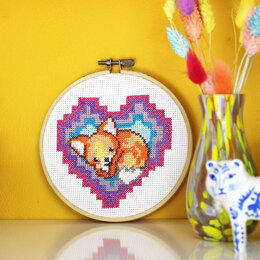 Ellbie Co. Fox Heart Cross Stitch Kit