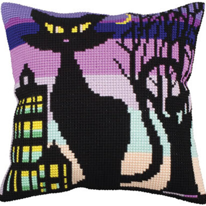 Collection D'Art Black Grace II Cross Stitch Cushion Kit - Multi