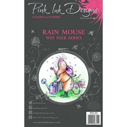 Pink Ink Designs Rain Mouse A7 Clear Stamp Set