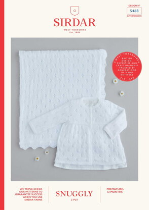 Shawl & Matinee Jacket in Sirdar Snuggly 2 Ply - 5468 - Downloadable PDF