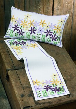 Permin Spring Flower Cushion Cross Stitch Kit - Multi