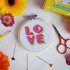 The Make Arcade Mini Cross Stitch - Summer of LOVE - 3in