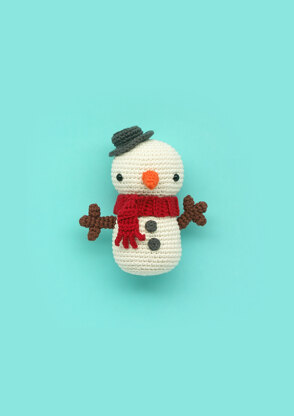 Mel the Snowman - Free Toy Crochet Pattern For Christmas in Paintbox Yarns Cotton Aran by Paintbox Yarns