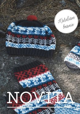 Karelian Knitted Beanie in Novita Venla - Downloadable PDF
